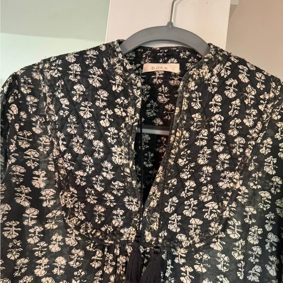 DOEN Cotton Voile Tie Front Top - Picture 2 of 4